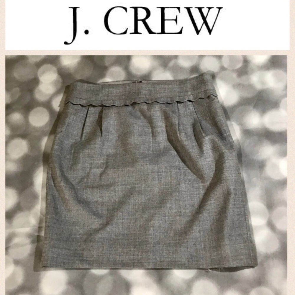 J. Crew gray lined skirt